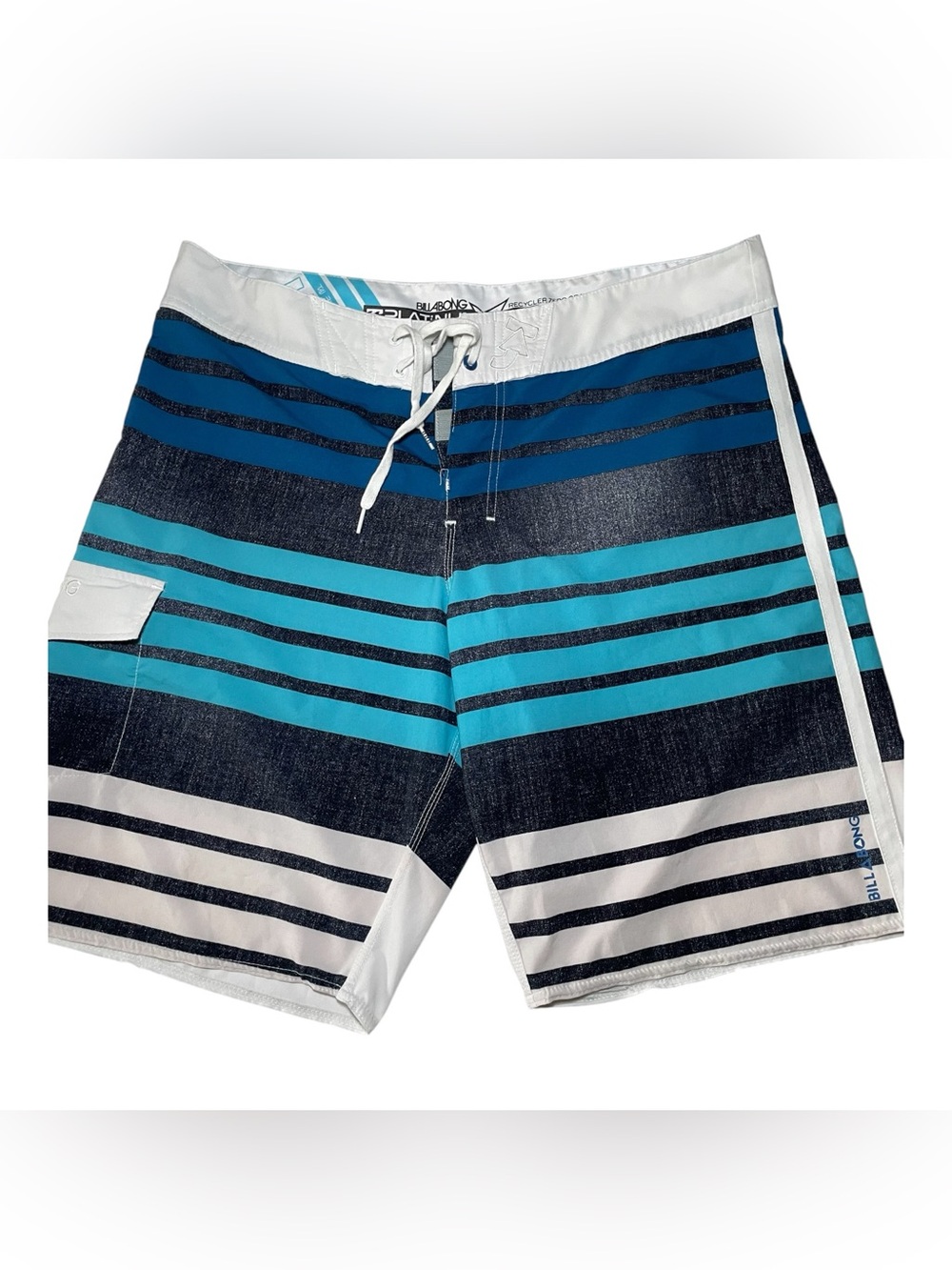 Billabong Platinum X Recycled Series Board Shorts Men’s Size 36 Blue Stripe
